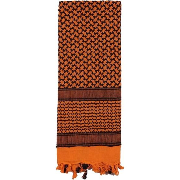 Shemagh Tactical Desert Keffiyeh Scarf Orange/Black - Picture 1 of 1